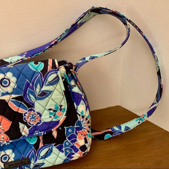 Vera Bradley Quilted Blue Floral Handbag - Picture 2 of 10